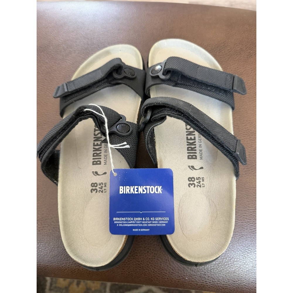 Birkenstock Mogami Terra Black Sandal Size 38 Adjustable Adventure Outdoor NEW